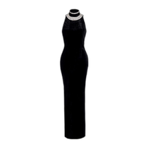 Hong Kong direct mail trendy luxury Balmain Balmain womens embroidered backless dress BLM44G9FBCK7