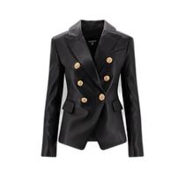 Hong Kong direct mail BALMAIN womens leather jacket BF1SG008LB240PA