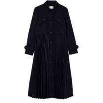 Hong Kong direct mail trendy luxury Sandro womens pleated trench coat SFPOU0055020