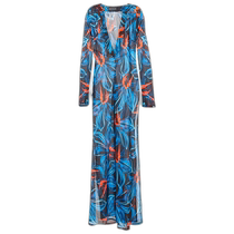 Hong Kong direct mail fashionable luxury Louisa Ballou womens printed cotton Turkish gown 004220