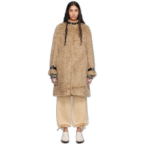 Hong Kong direct mail trendy luxury Jil Sander womens brown stand-collar coat J02AA016