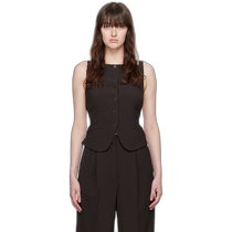Hong Kong direct mail trendy luxury BEAUFILLE womens brown Innes vest BFPF24T18