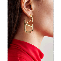 (99 new and unused) Hong Kong direct mail fashionable luxury Valentino womens earrings gold gold earrings metal