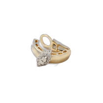 Hong Kong direct mail trendy luxury Yeprem womens earrings EA2582 3 diamond gold