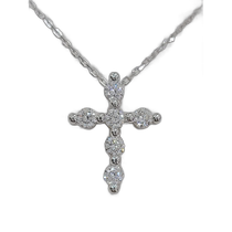 Korean direct mail GOLDENDEW pendant cross diamond