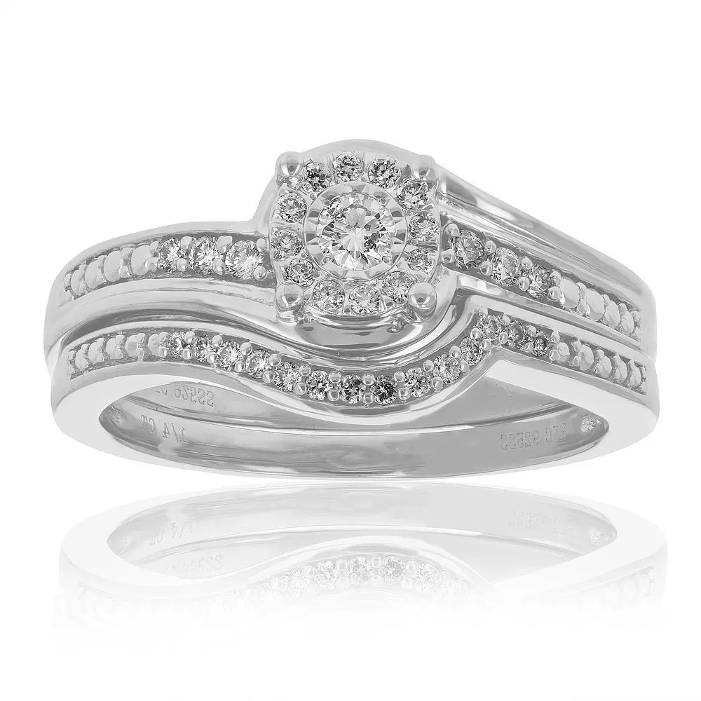 [Ювелирная колье с бриллиантами Round Cut Lab Grown Diamond Bridal Set .9]