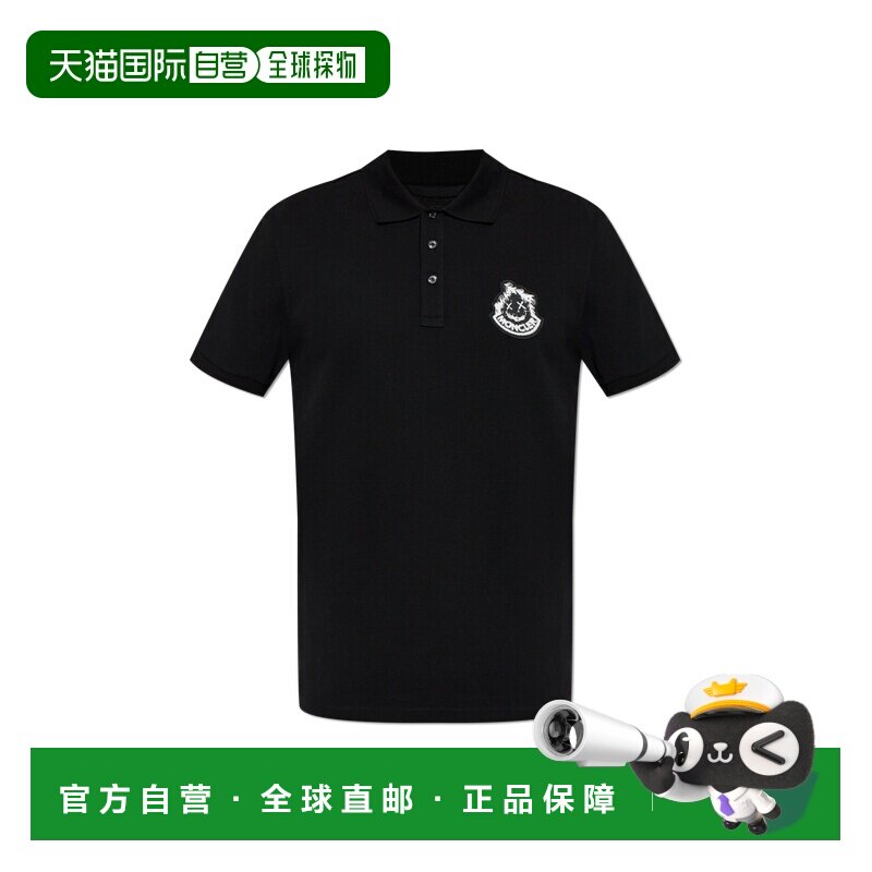 Hong Kong direct mail MONCLER men's POLO shirt L20918A0000989A16999 CO black short sleeves