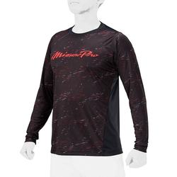 Mizuno (남자, 여자) 야구 유니폼 패턴 긴 슬리브 티셔츠 12JABT7509