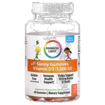 Hong Kong straight hair iherb Rainbow Light childrens sunshine gummies assorted fruit flavors 60 tablets