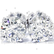 pompeii33 8ct Lab-Grown Diamond Stud Earrings in 14k White Gold - 14k White Gold (U.S.