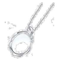 (Direct mail from Japan) pearl hanging neck magnifying glass RW-4 07184 simple design trendy fashionable and versatile