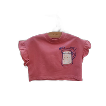 Korean direct mail AVEC TOI childrens lotus leaf sleeve vest AOI3SPBTP0008