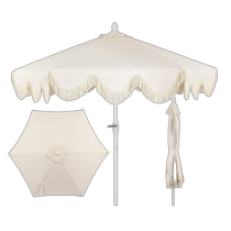 jonathan yCollins 9ft Classic Cabana Tassel Market Patio Umbrella with Automatic Tilt