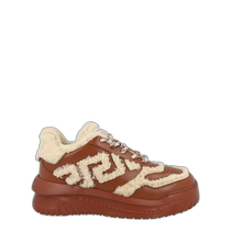 versaceOdissea shearling sneakers - natural leather (American outlet) straight hair