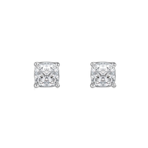 Hong Kong direct mail APM Monaco 925 silver with crystal diamond square small earrings birthday gift
