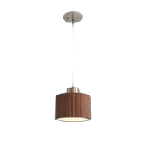 nova of californiaTambo Pendant Light - Dark Walnut Finish Weathered Brass - Brown