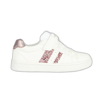 geox white DJRock glitter stripe sneakers - white (American outlet) straight hair