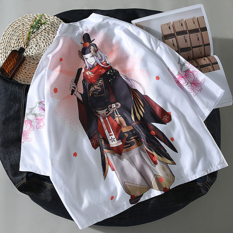 gió của Trung Quốc bảy tay siêu mỏng chống nắng quần áo nam kimono áo choàng đường Tang phù hợp với kimono mùa hè áo khoác đẹp trai xu hướng.