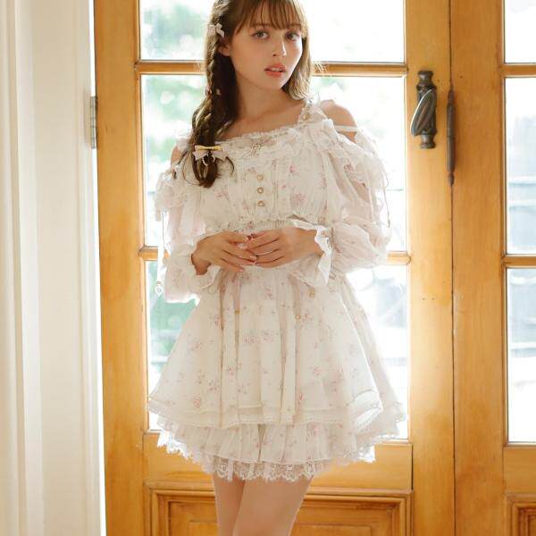 🌸 Liz lisa spring new arrivals: off-the-shoulder chiffon floral