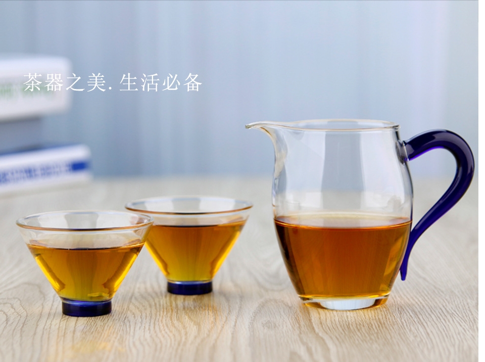 Royal pure glass transparent glass and heat - resistant glass tea sea fair keller cup tea gift sets