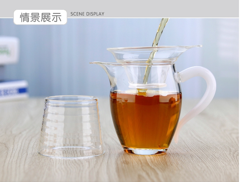 Royal pure glass transparent glass and heat - resistant glass tea sea fair keller cup tea gift sets