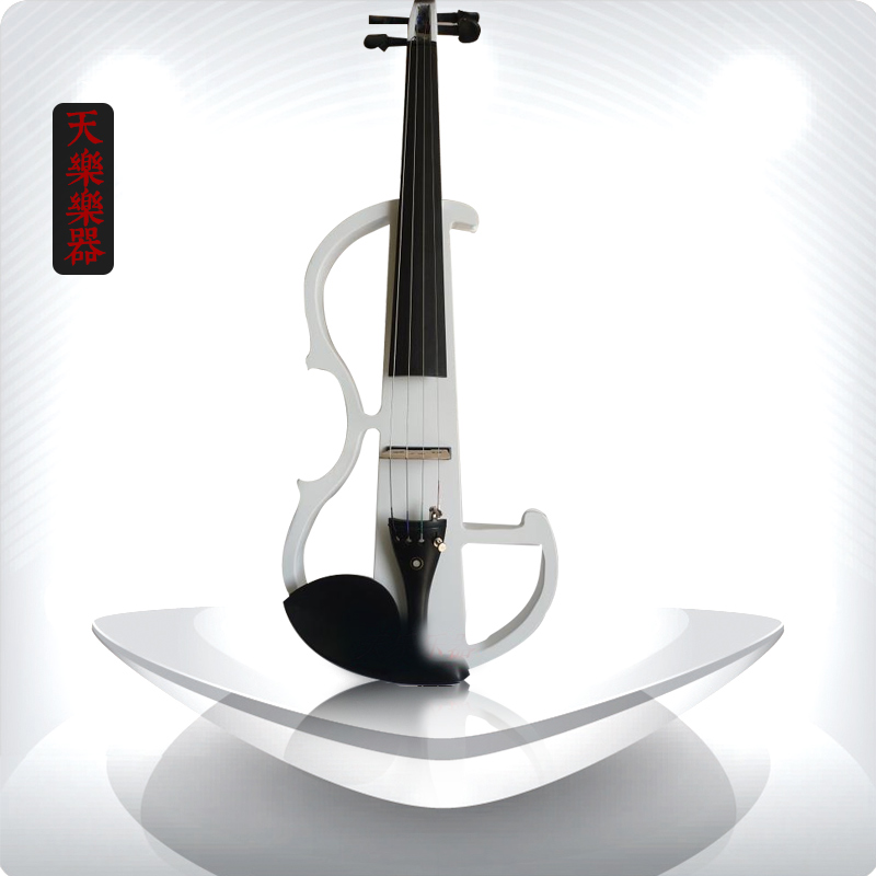 Factory direct sales fashion white handmade electric violin electronic violin with white bow