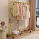 Simple Floor-Standing Clothes Drying Rack for Indoor Bedroom, Adjustable and Retractable Mobile Drying Rack, Household Clothes Hanger with Hooks