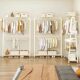 Simple Style Double-Layer Floor-Standing Coat Rack for Bedroom, Thickened Clothes Rack, Multi-Functional and Storage-Friendly Simple Clothes Rack