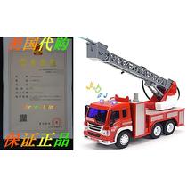 Fire Truck Toy with Lights and Sounds  10 5 Friction Pow