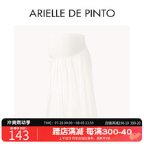 French ARIELLE DE PINTO maternity wear summer thin high-waist belly-supporting white pleated skirt