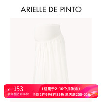 French ARIELLE DE PINTO maternity wear summer thin high-waist belly-supporting white pleated skirt