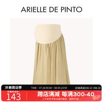 French ARIELLE DE PINTO maternity wear summer thin high-waist belly-supporting khaki pleated skirt
