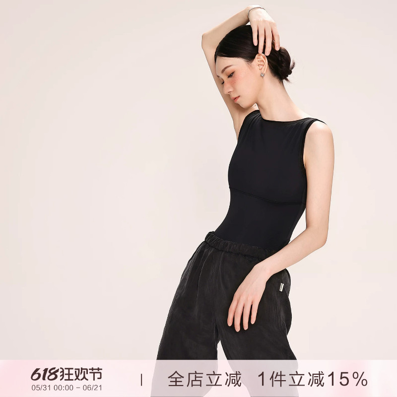 Danzbaby Ballet Costume One-Line Neckline Adult Gymnastics Suit Ballet Women's Leotard Beautiful Back Practice Suit B380