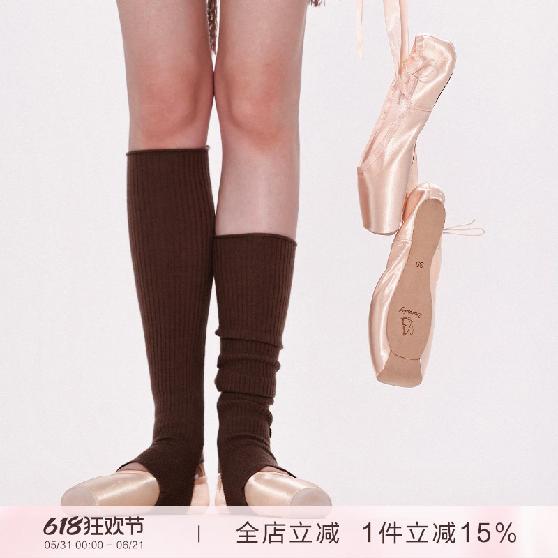 Danzbaby Ballet Socks for Women Adult Dance Leggings Mid-Calf Socks Ballet Knitted Socks B367