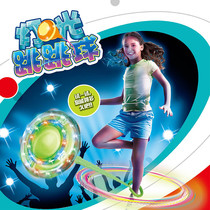 Ojie fun jumping ball childrens toys for adults with glitter jump single foot on yo-yo ball set jumping ring light