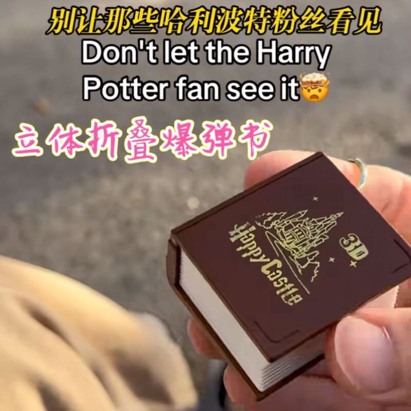 Harry Potter 3D Pop-Up Book Keychain Mini Happy Castle Stress Relief Toy Harry Potter 3D Pop-Up Book Keychain Mini Happy Castle Stress Relief Toy