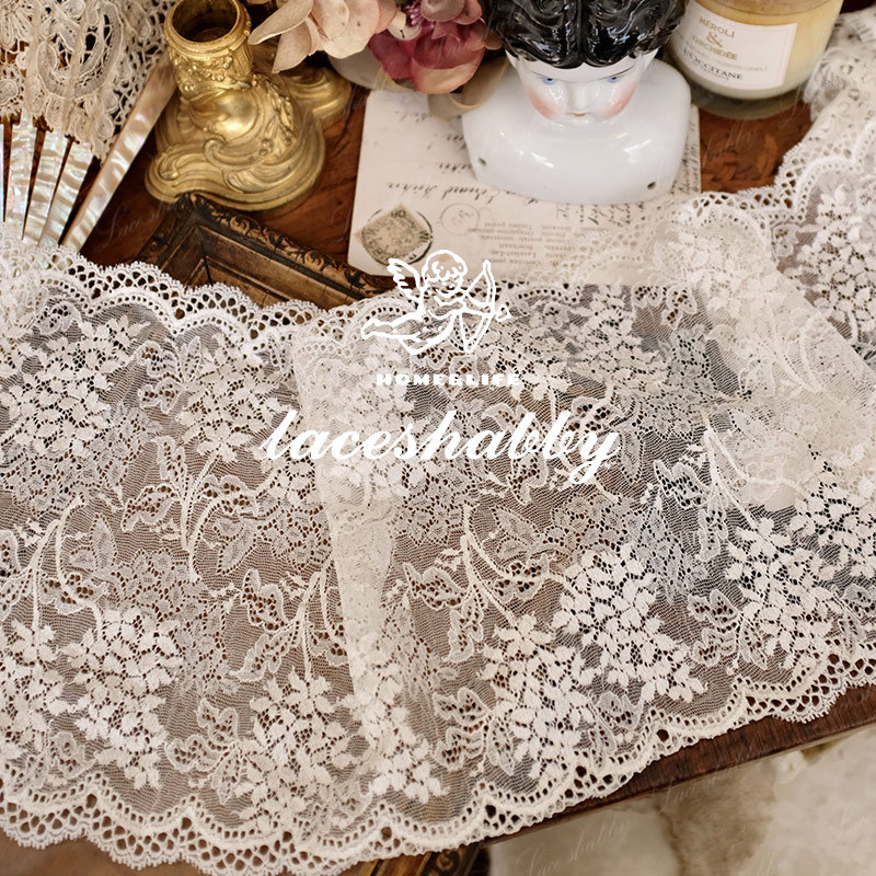 French Imported Traditional Leaves Lace Handmade DIY High-End French Lace Trim-256