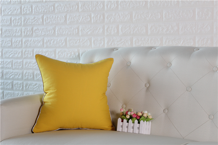 Gối cotton thêu Mỹ sang trọng không có lõi vuông Bắc Âu gối đệm phòng khách gối sofa - Trở lại đệm / Bolsters gối mền 2 trong 1