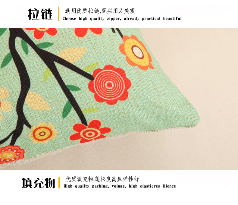 Phong cách Bắc Âu nhỏ gối hoạt hình tươi mà không có lõi vuông sofa gối đệm phòng khách sofa gối - Trở lại đệm / Bolsters Gối hình thú cho bé