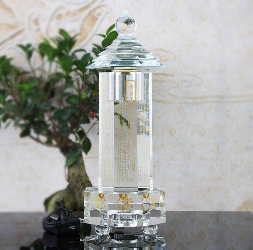 Large number Crystal Sheeritärtalenyan Strict Mantra 8 auspicious patterned spiral sealed electrified seat LED festoons