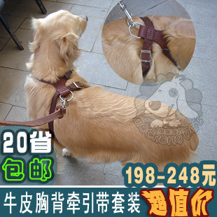 Coal leather traction chest back bull skin chest back large dog chest back