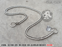 Stainless steel binocular chain metal dog neck chain neckline dog chain large and medium-sized snake chain P chain control chain