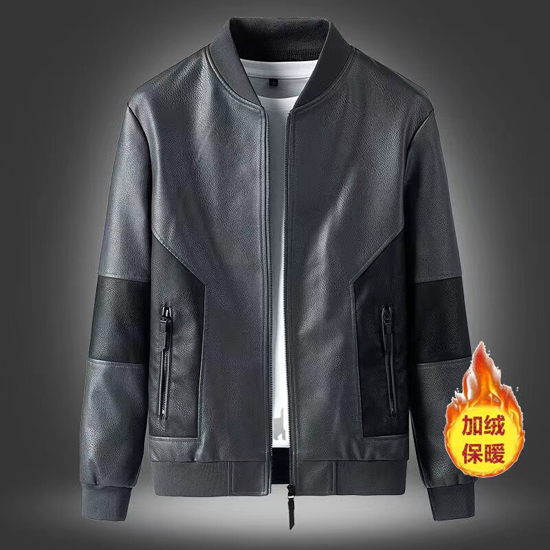 Men's Leather Jacket 2022 New Trendy Stylish Motorcycle Leather Jacket Taishan Spring and Autumn Men's Fashion Ins Trend