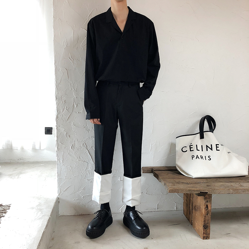 Thái độ / Phải mua! Đáy dày 6CM, giày da đen retro, giày đế thấp, nam giày sport