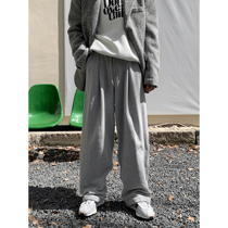 Value Clearance #HOZI Winter New Loose Casual Chunky Sweatpants Drawstring Loose Sweatpants Straight Leg Pants