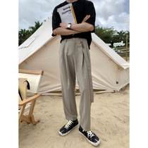Summer dress clearance# Summer thin Korean version of the trend hanging sense niche casual nine-point pants small light mature style mens pants