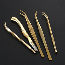 Copper tea clip non-slip teacup clip tea tweezers household kung fu tea set accessories making tea supplies