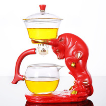 Creative Red Bull Air automatic tea set set home lazy teapot drawing gold Magnetic Water Lantern Tea Cup