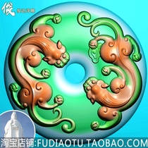 K0100 a legendary dragon antique Dragons a legendary dragon peace buckle jade figure relief figure gray qind tu jdp