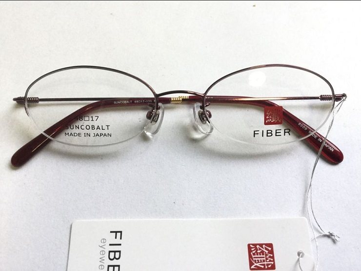 Japan original FIBER myopia eyeglass frame FIBER half frame frame can be equipped with myopia lenses 8509 female models